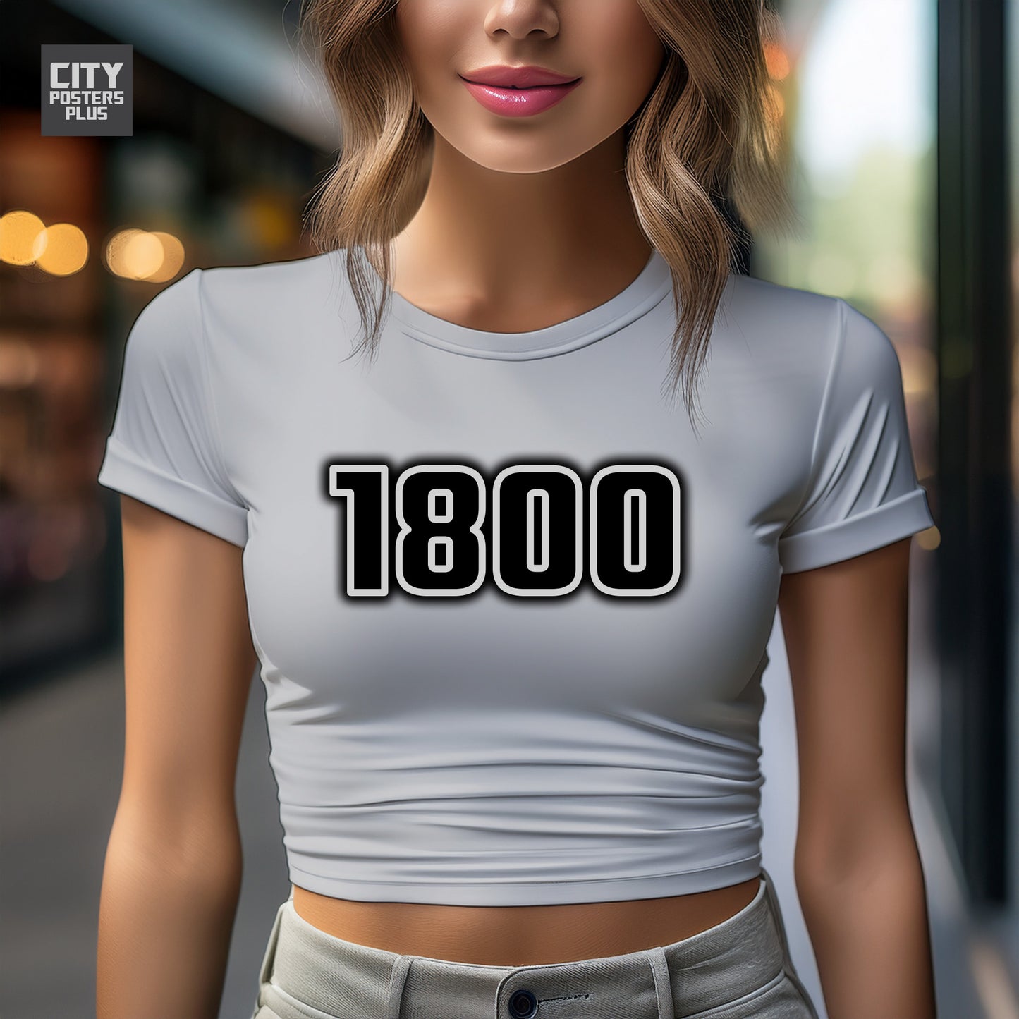 1800 Year Women Crop Top (Melange Grey)