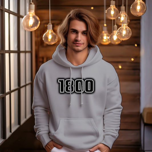1800 Year Men Unisex Hoodie (Melange Grey)