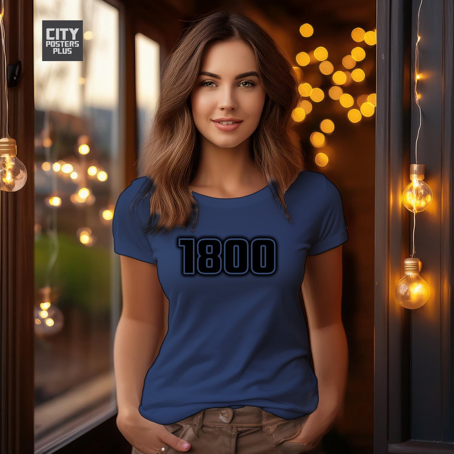 1800 Year Women T-Shirt (Navy Blue)