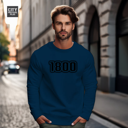 1800 Year Men Unisex Sweatshirt (Navy Blue)