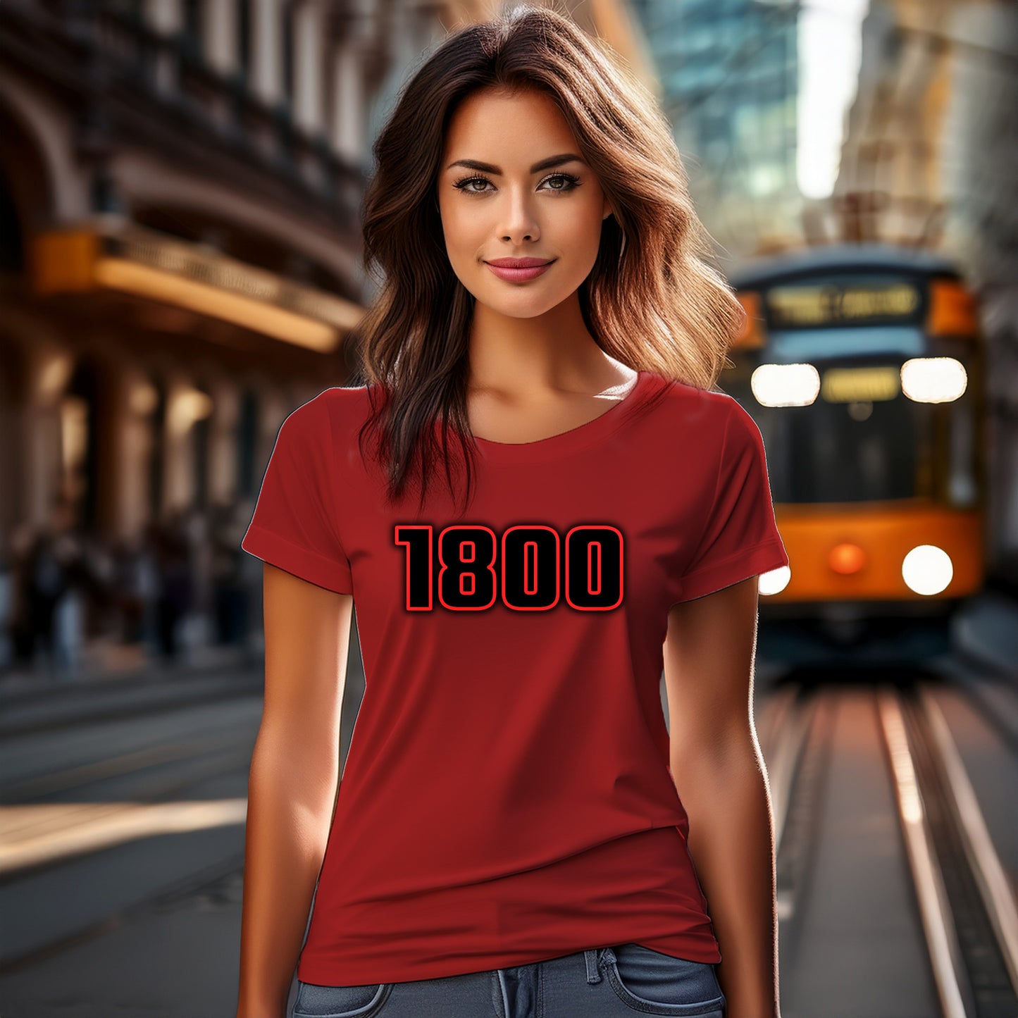 1800 Year Women T-Shirt (Red)