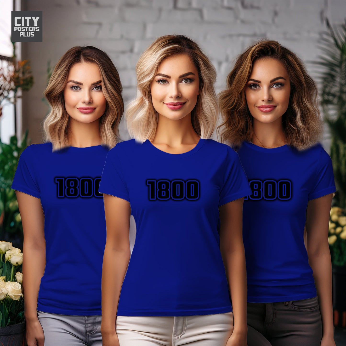 1800 Year Women T-Shirt (Royal Blue)