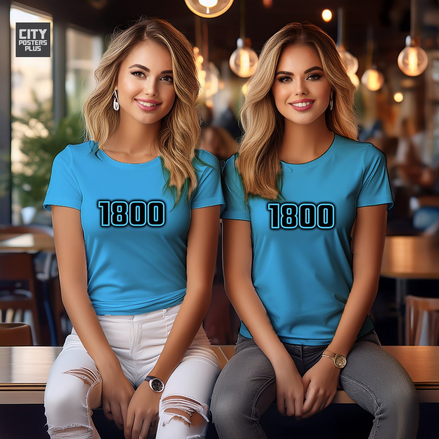 1800 Year Women T-Shirt (Sky Blue)
