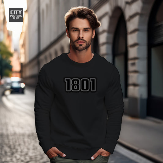 1801 Year Men Unisex Sweatshirt (Black)