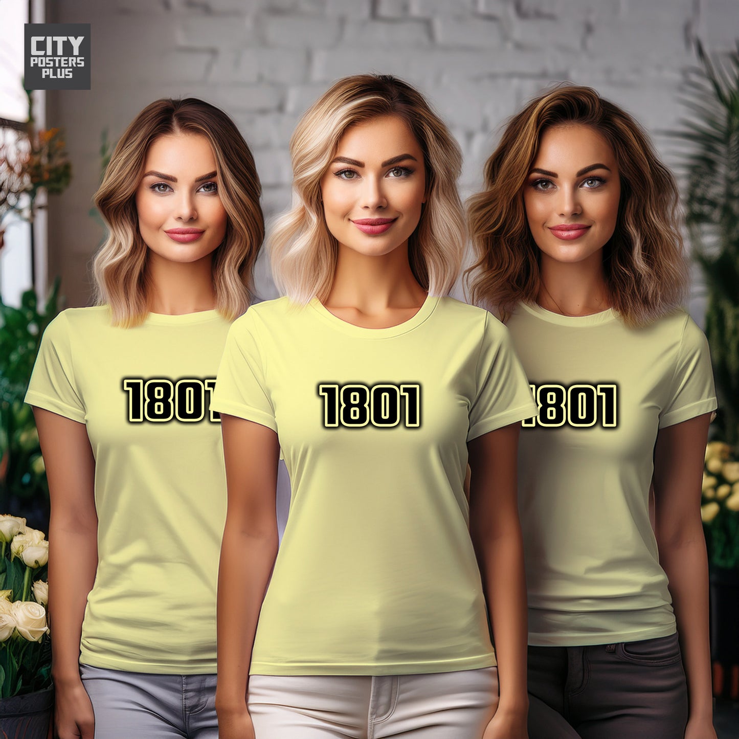 1801 Year Women T-Shirt (Butter Yellow)