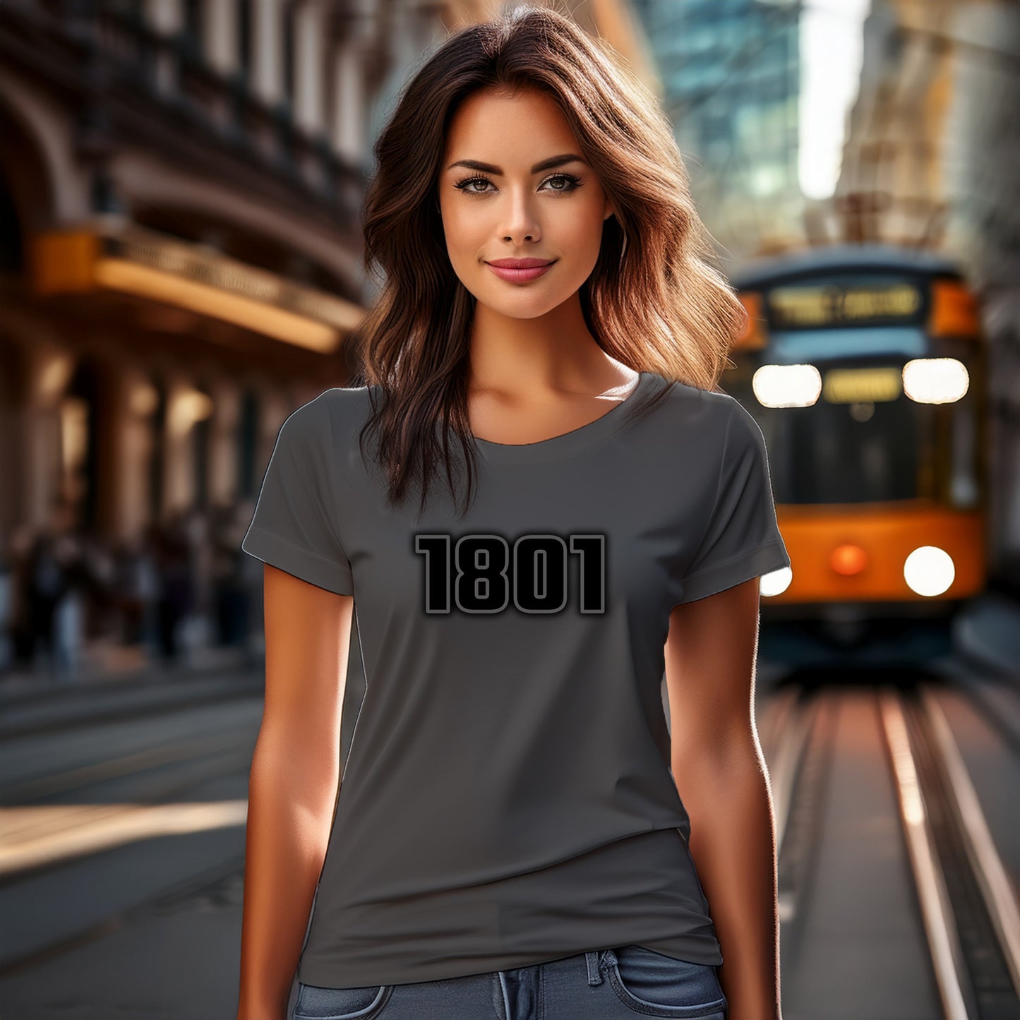 1801 Year Women T-Shirt (Charcoal Grey)