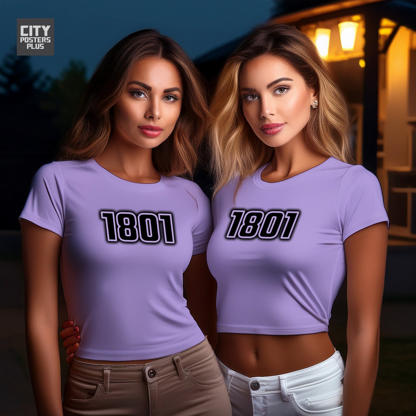 1801 Year Women Crop Top (Iris Lavender)