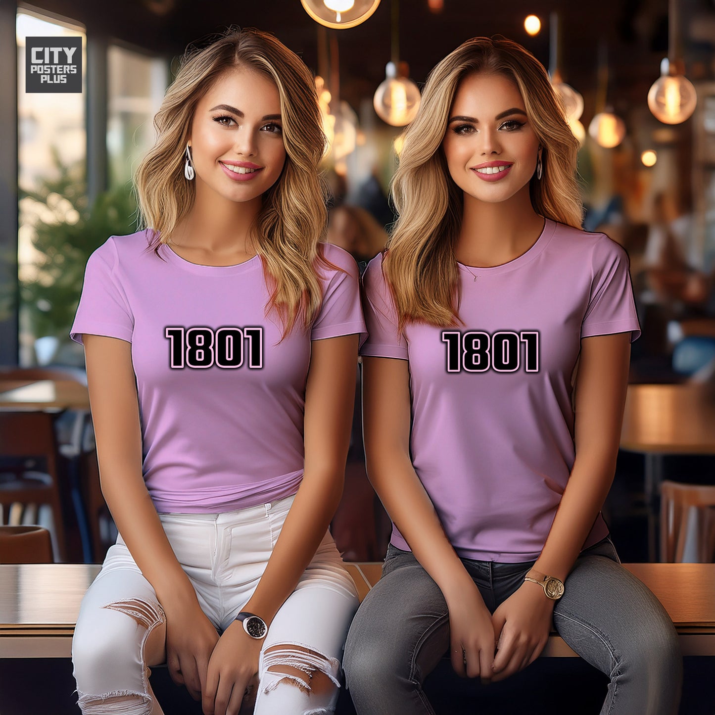 1801 Year Women T-Shirt (Light Pink)