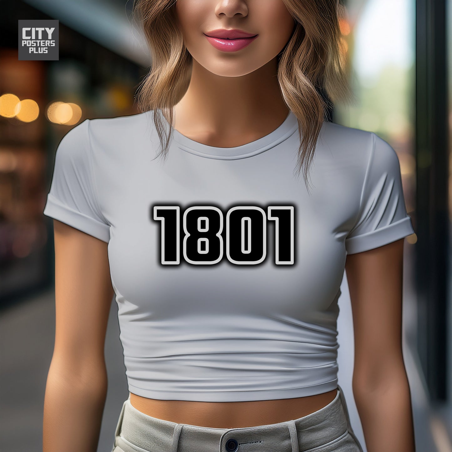1801 Year Women Crop Top (Melange Grey)