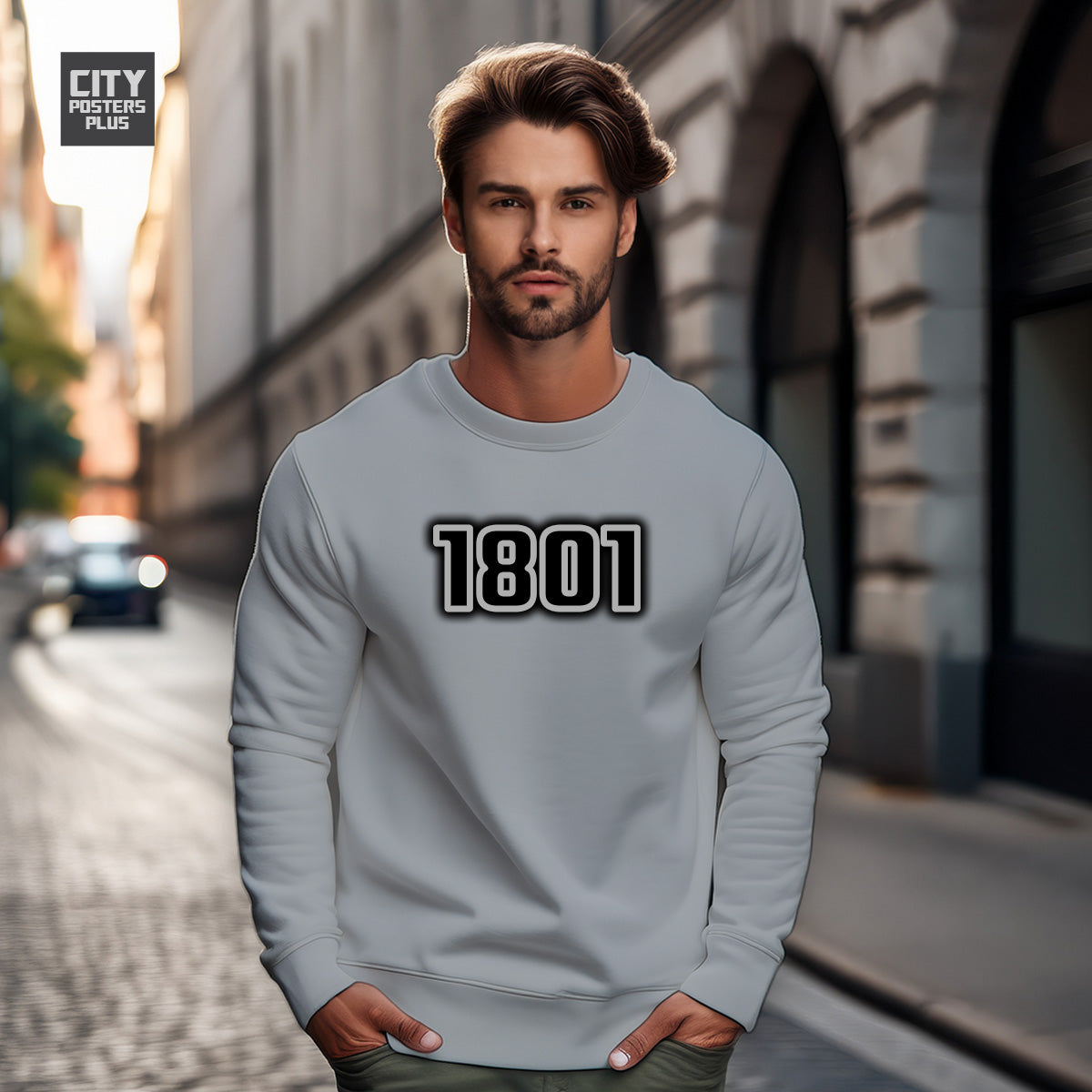 1801 Year Men Unisex Sweatshirt (Melange Grey)