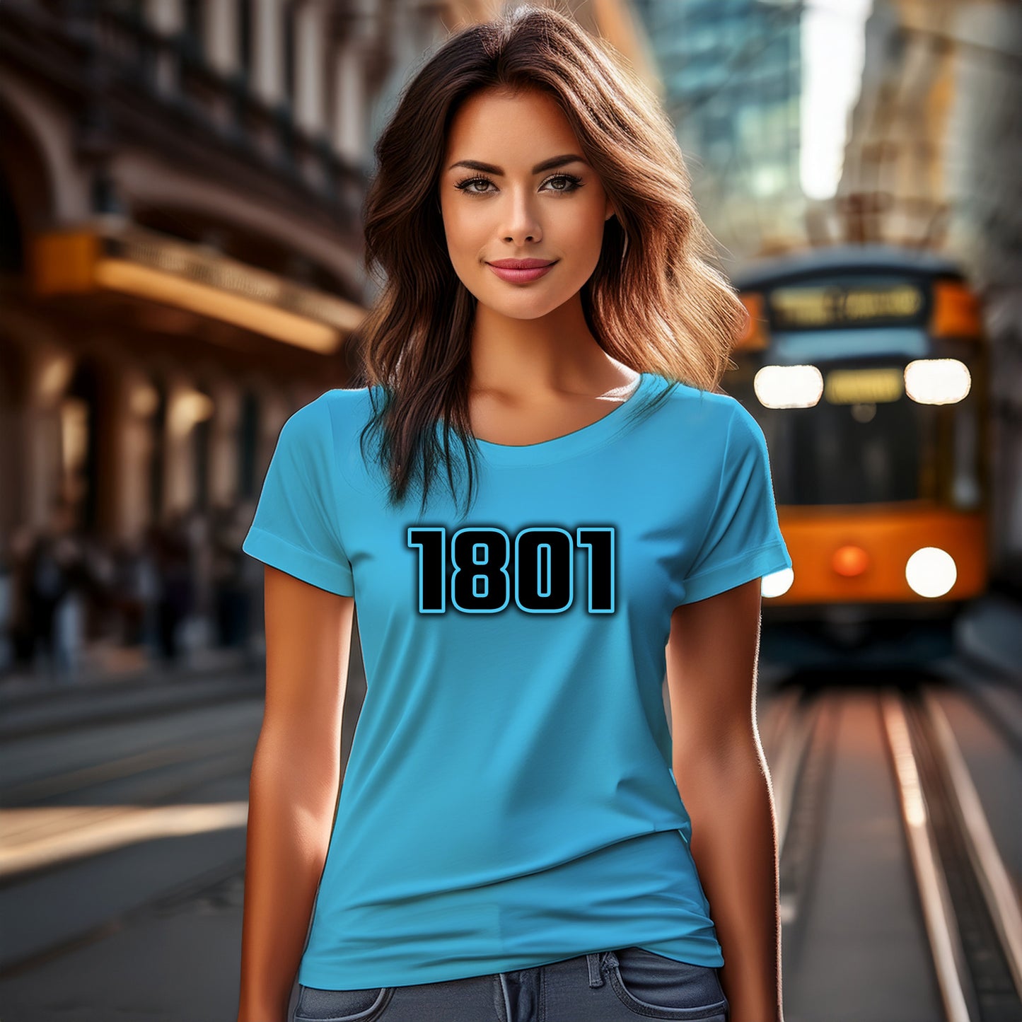 1801 Year Women T-Shirt (Sky Blue)