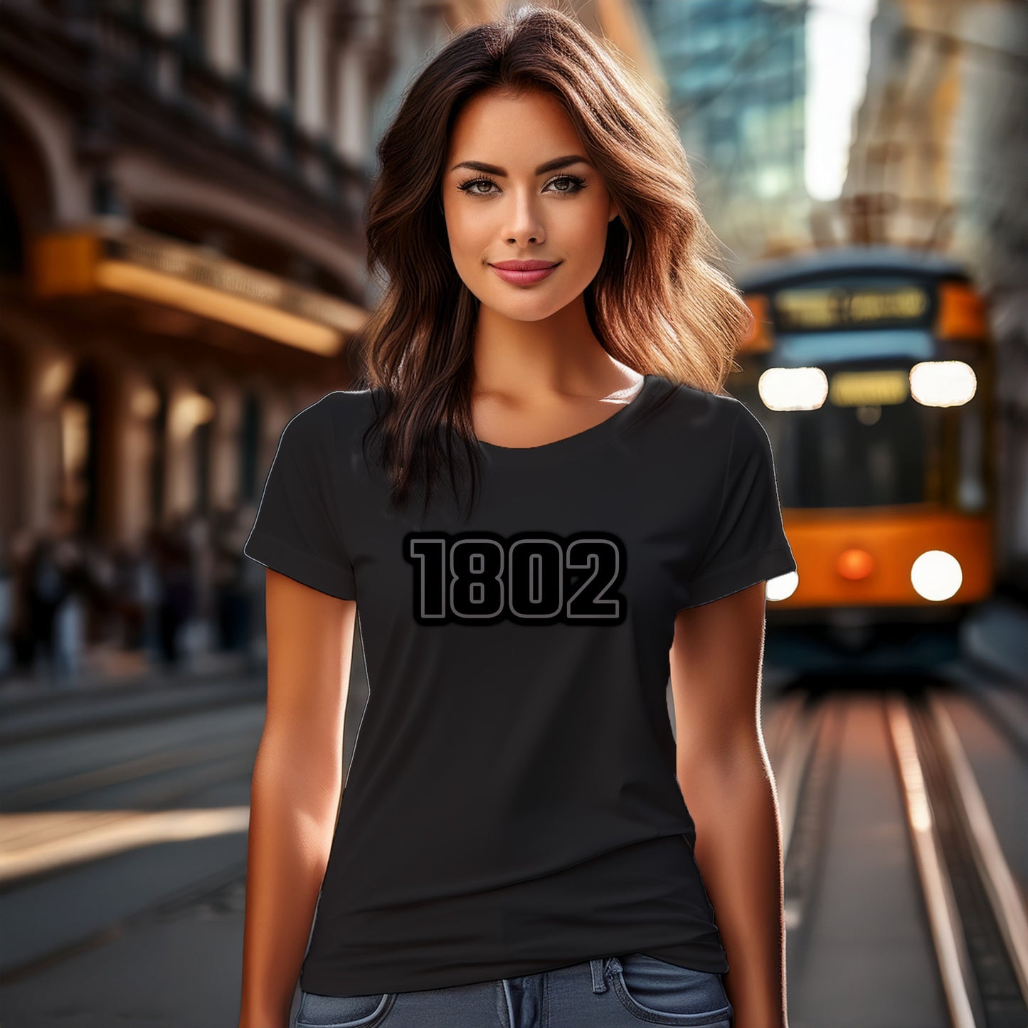 1802 Year Women T-Shirt (Black)