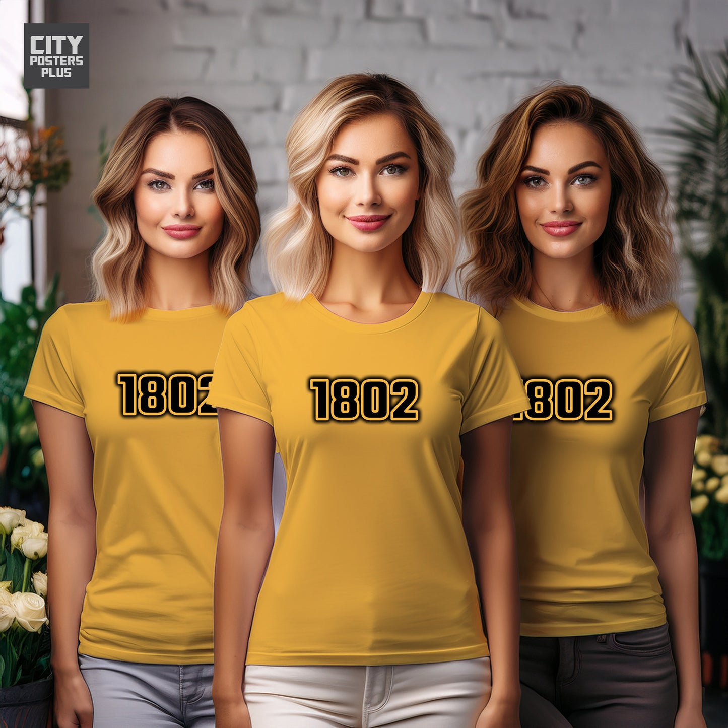 1802 Year Women T-Shirt (Golden Yellow)