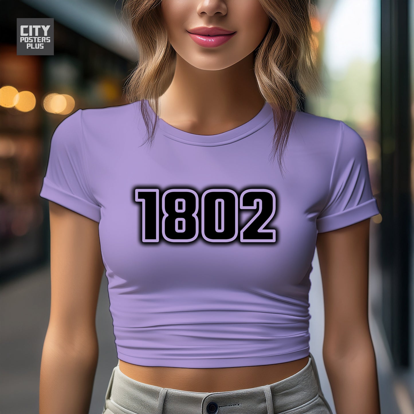 1802 Year Women Crop Top (Iris Lavender)