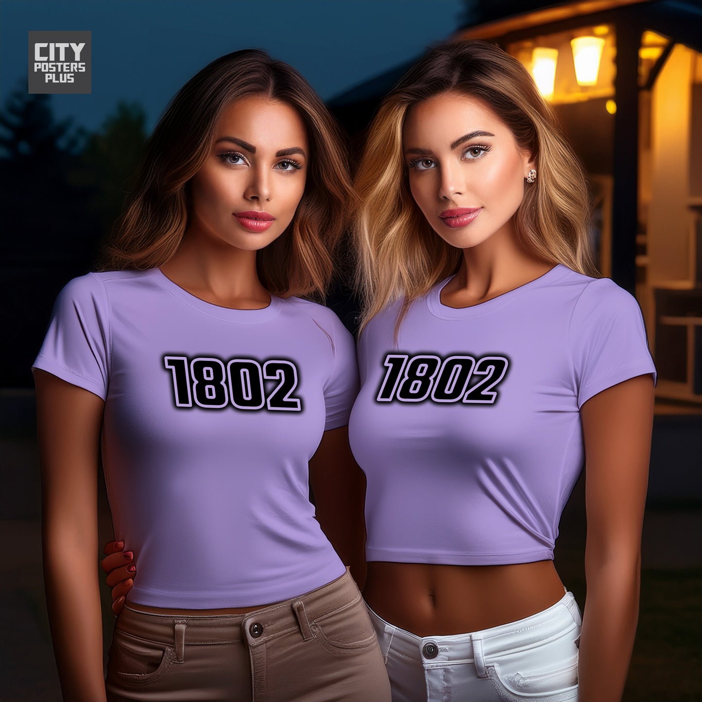 1802 Year Women Crop Top (Iris Lavender)