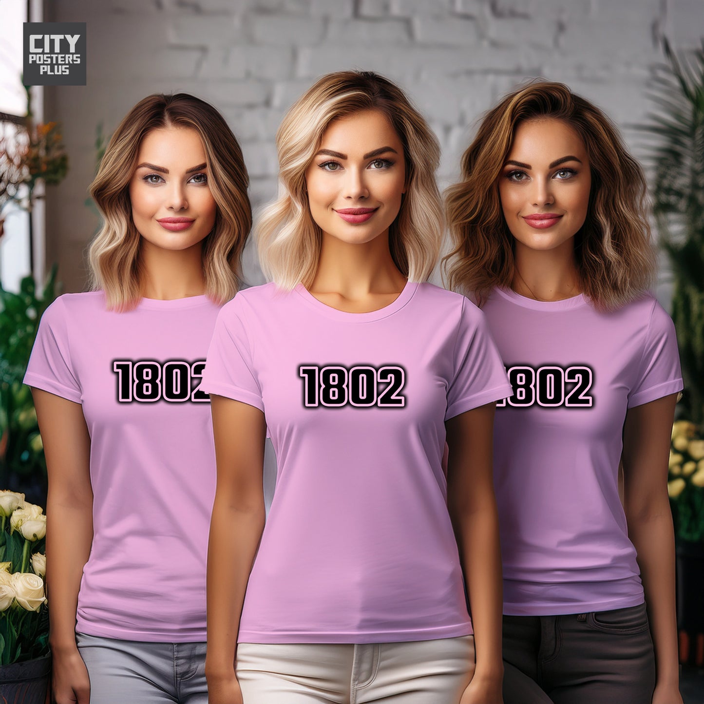 1802 Year Women T-Shirt (Light Pink)