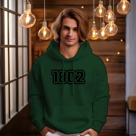 1802 Year Men Unisex Hoodie (Olive Green)