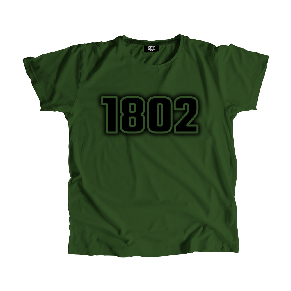 1802 Year Men Unisex T-Shirt (Olive Green)