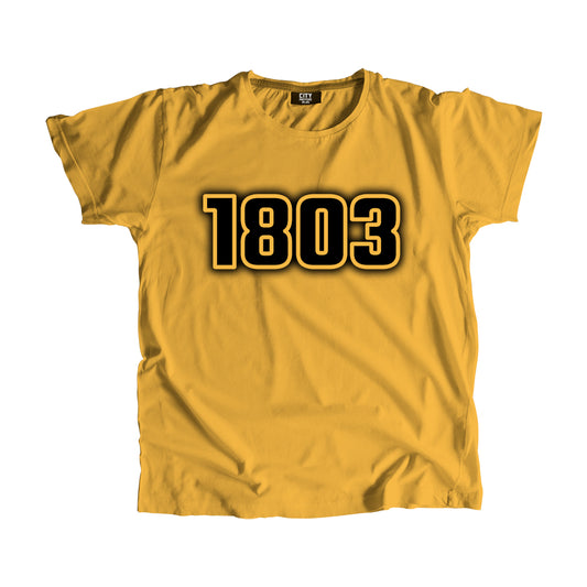 1803 Year Men Unisex T-Shirt (Golden Yellow)