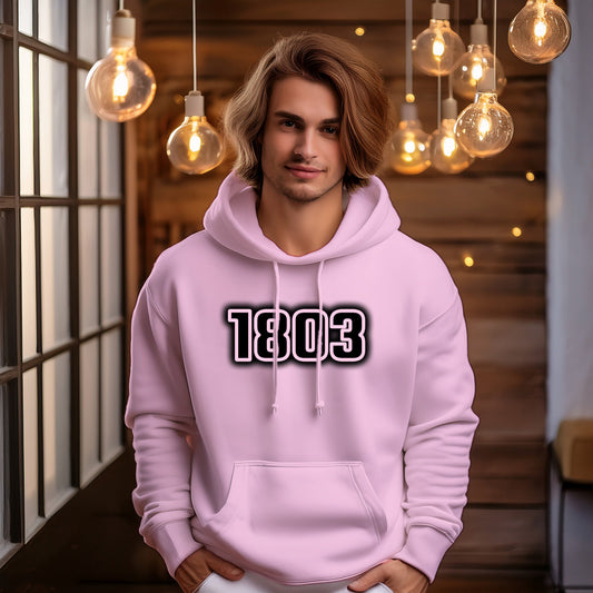 1803 Year Men Unisex Hoodie (Light Pink)