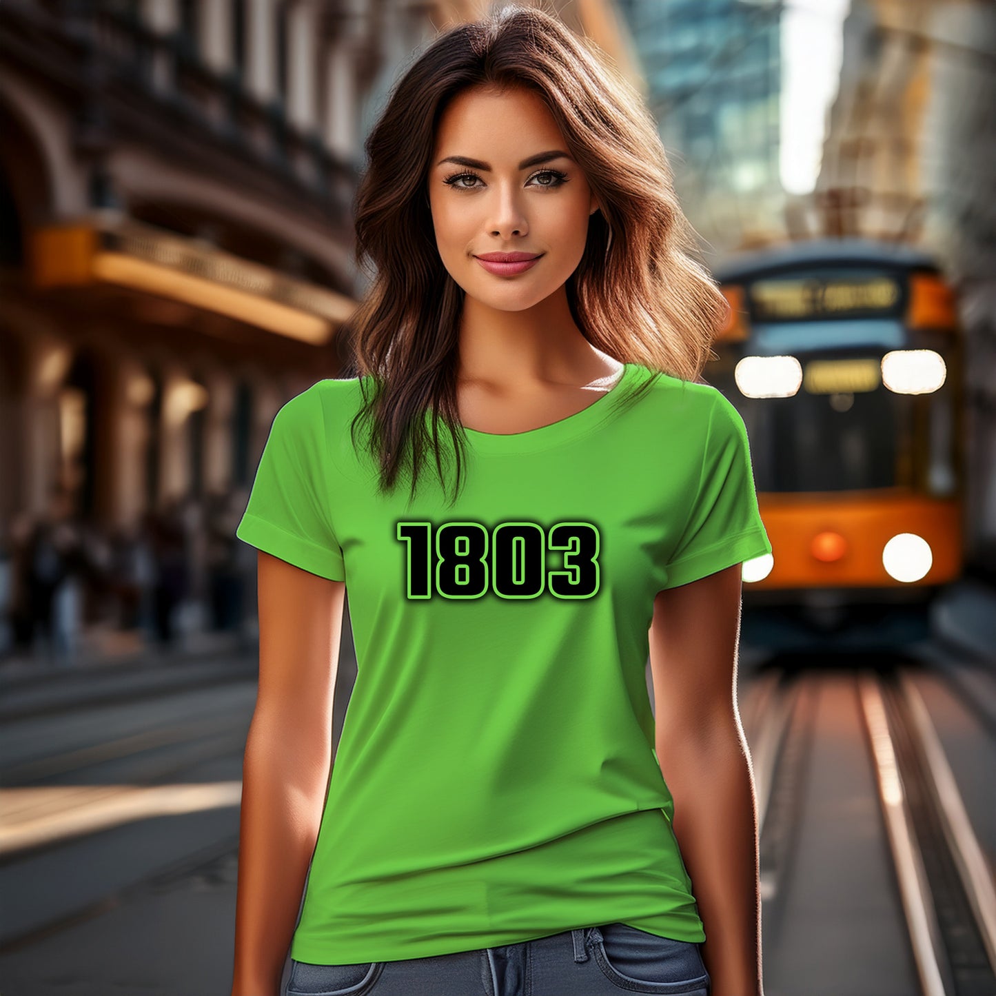 1803 Year Women T-Shirt (Liril Green)