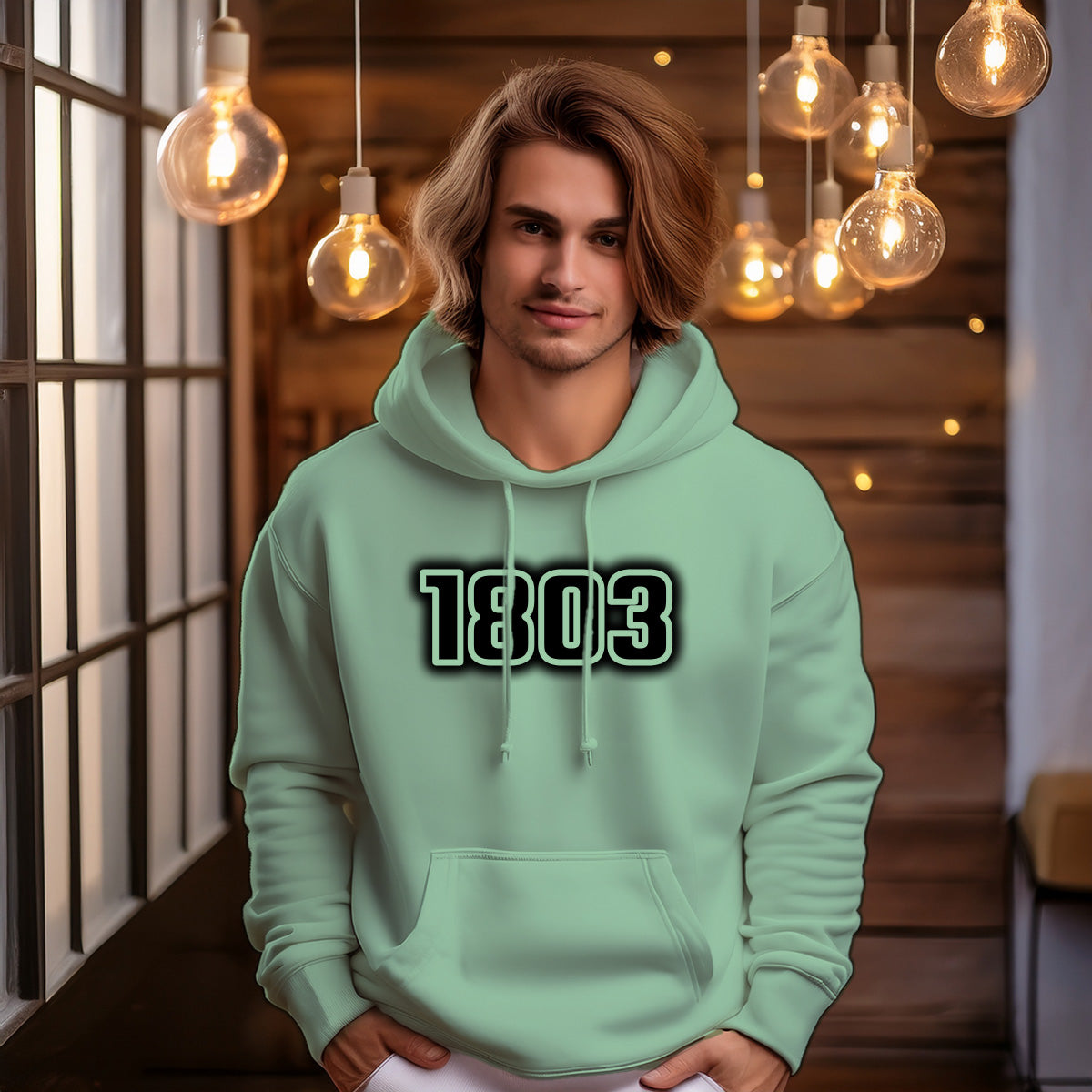1803 Year Men Unisex Hoodie (Mint Green)