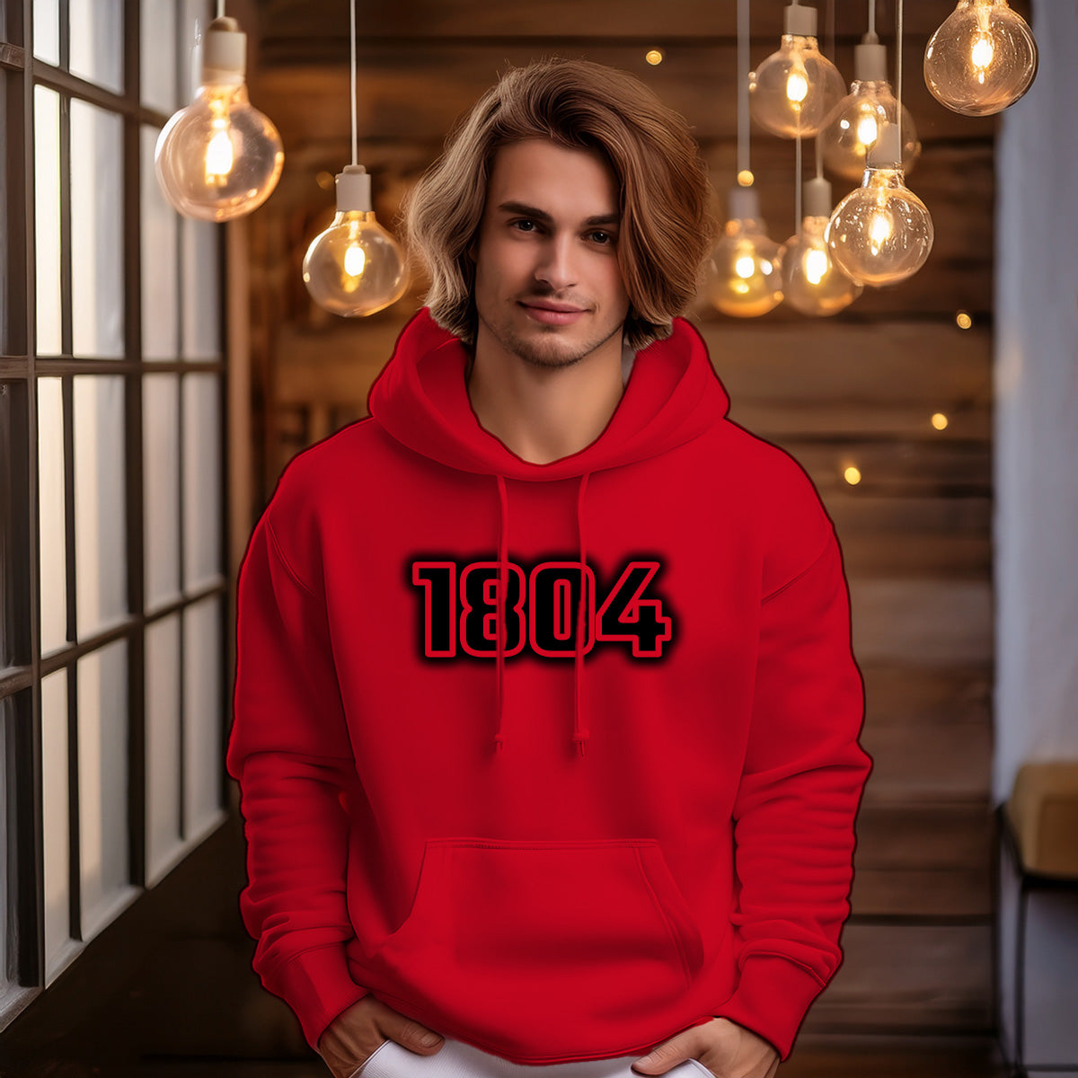 1804 Year Men Unisex Hoodie (Red)
