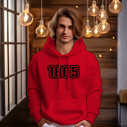 1805 Year Men Unisex Hoodie (Red)