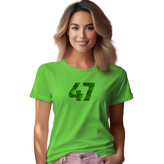 47 Number Women T-Shirt (Liril Green)