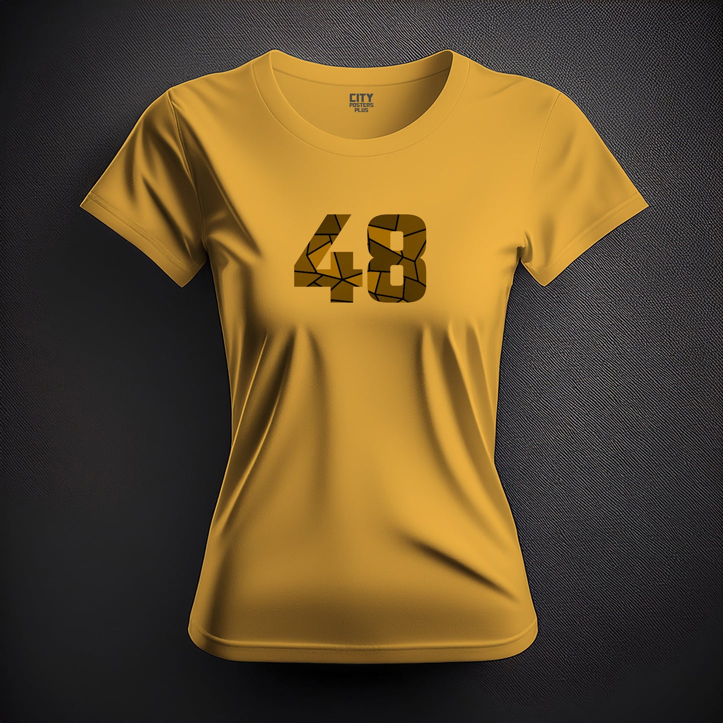 48 Number Women T-Shirt (Golden Yellow)