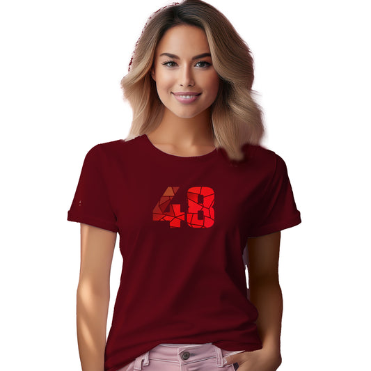 48 Number Women T-Shirt (Maroon)