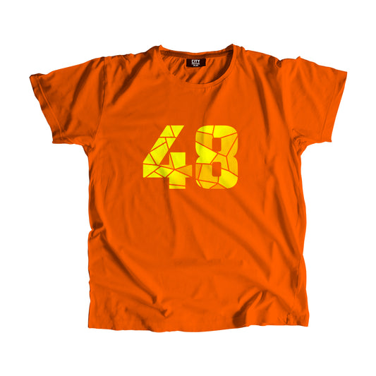 48 Number Men Unisex T-Shirt (Orange)