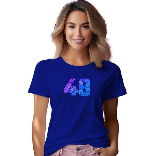 48 Number Women T-Shirt (Royal Blue)