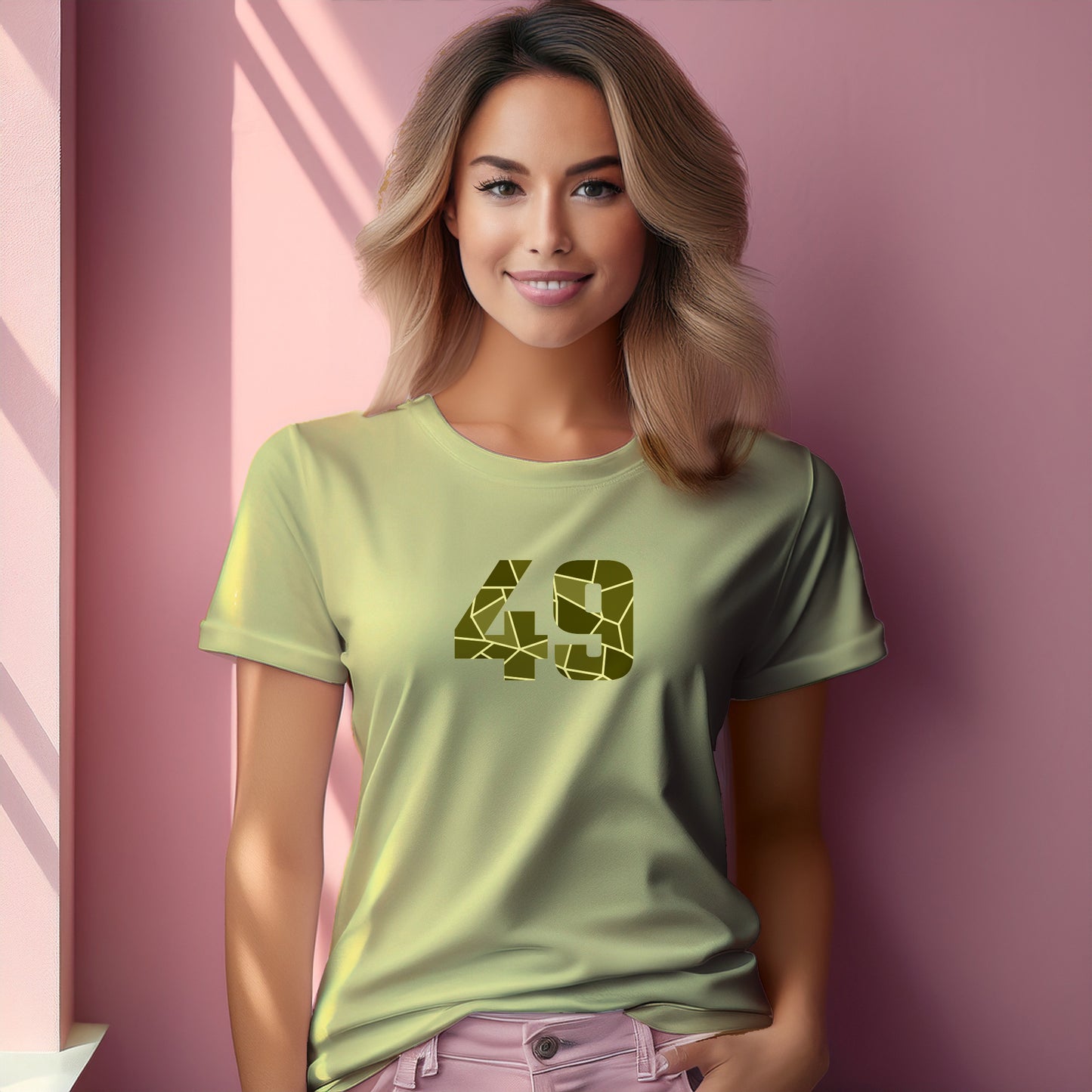 49 Number Women T-Shirt (Butter Yellow)