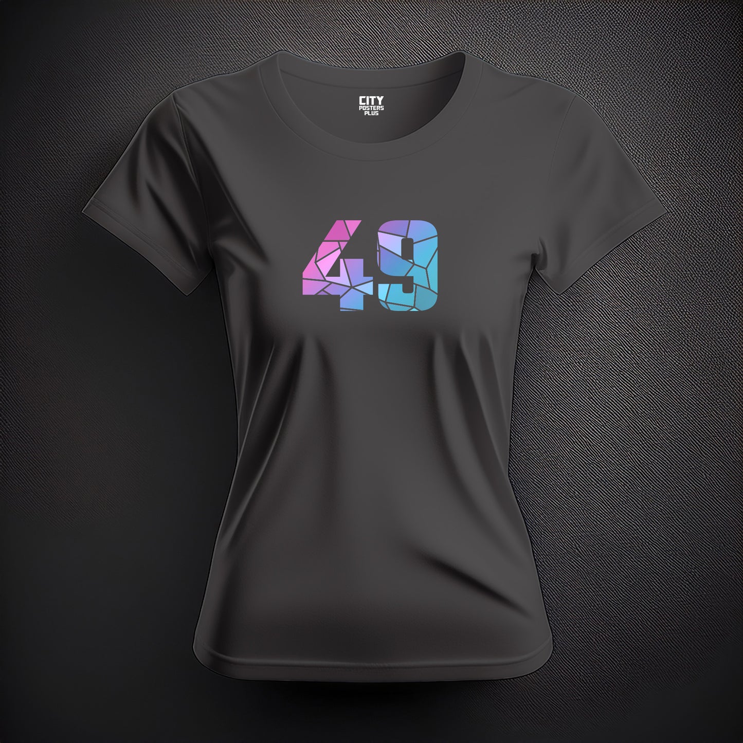 49 Number Women T-Shirt (Charcoal Grey)