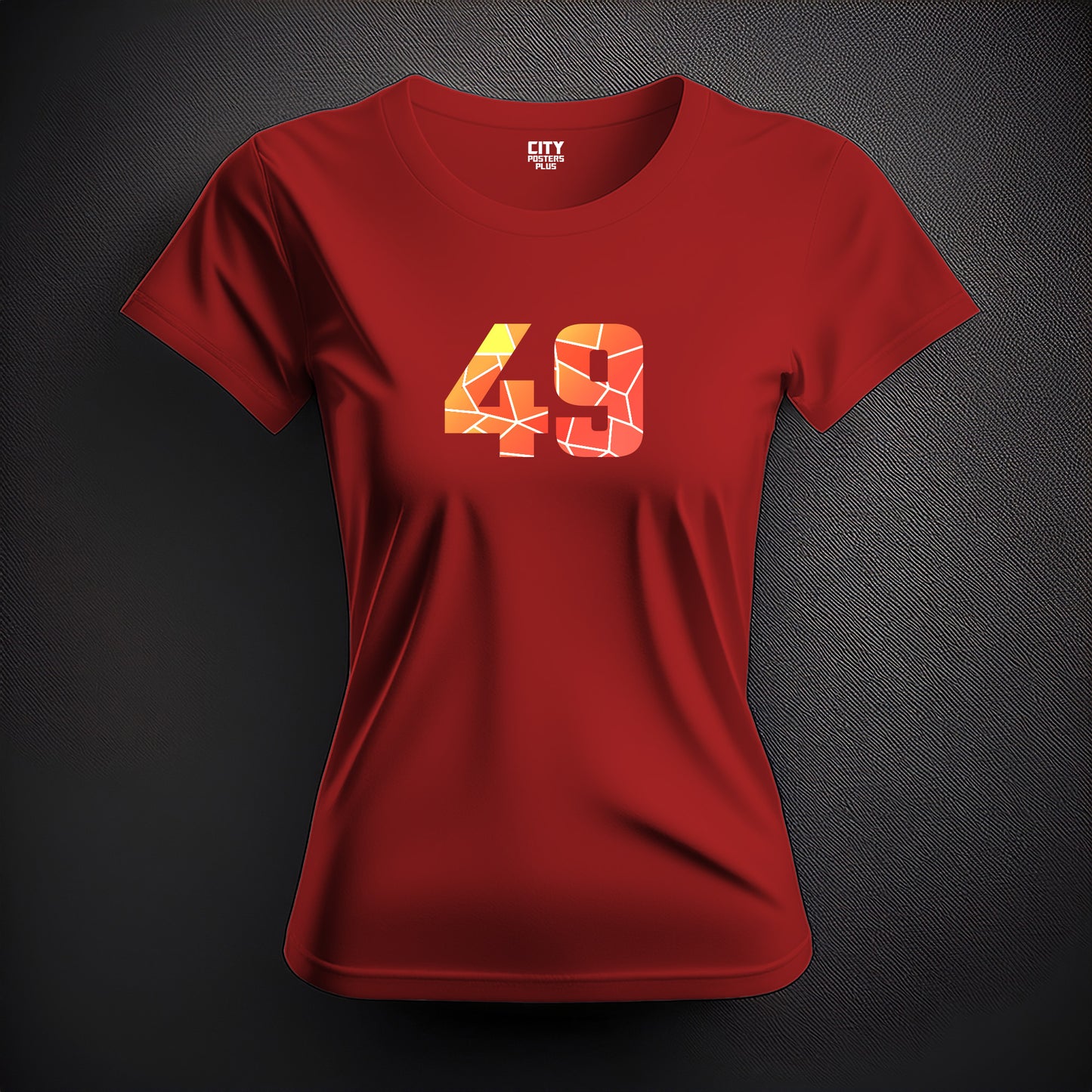 49 Number Women T-Shirt (Red)
