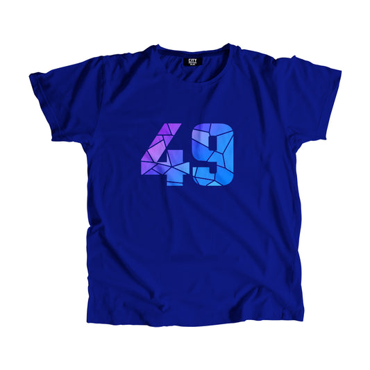 49 Number Men Unisex T-Shirt (Royal Blue)