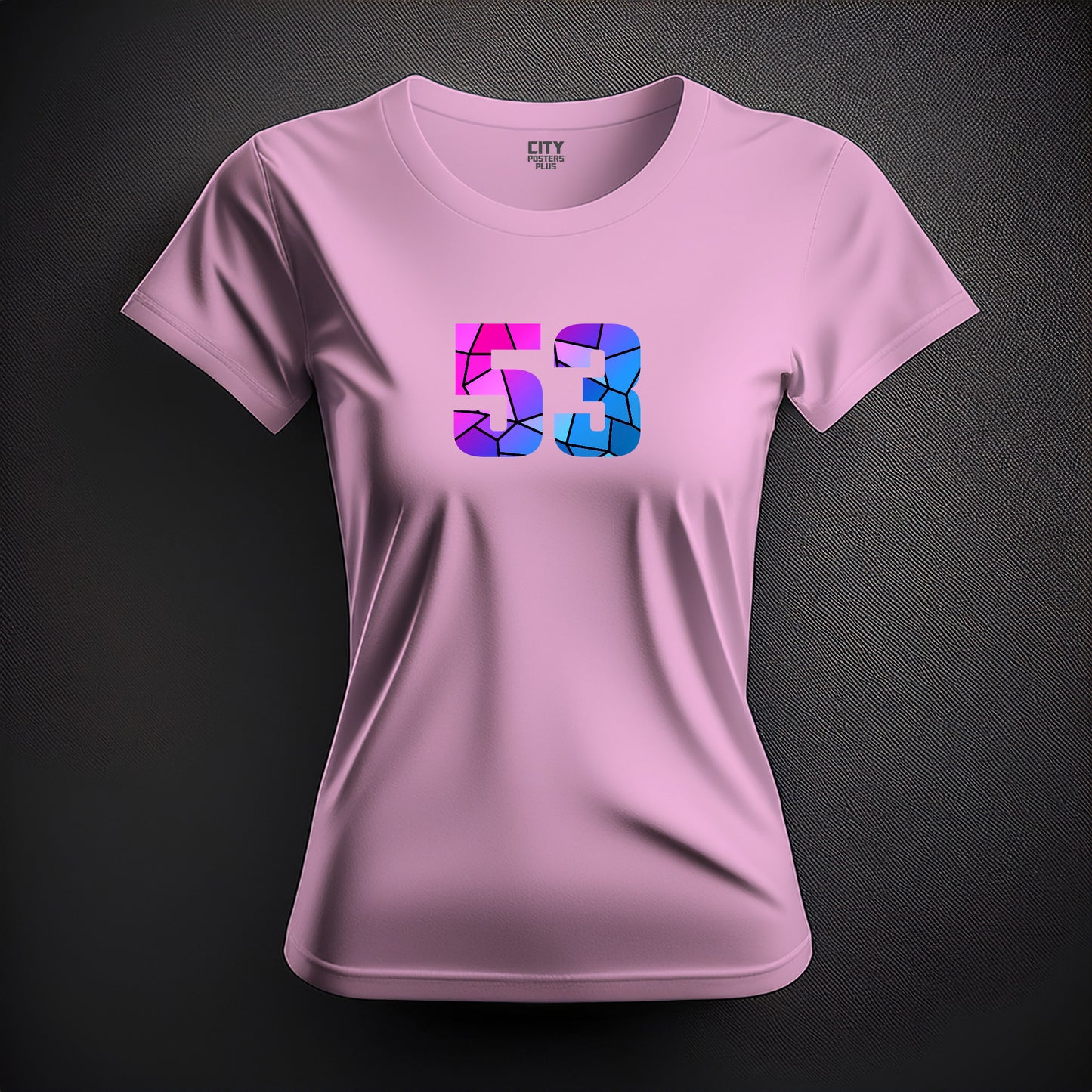 53 Number Women T-Shirt (Light Pink)