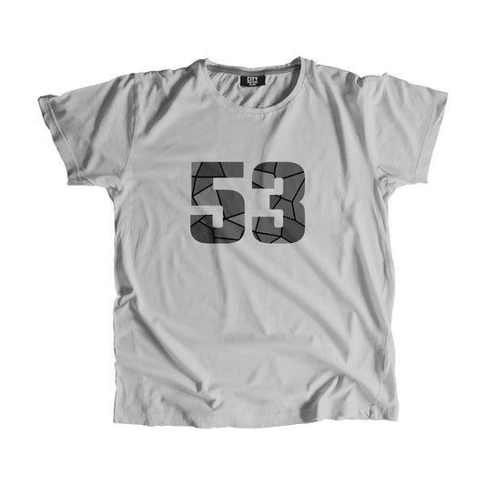 53 Number Men Unisex T-Shirt (Melange Grey)
