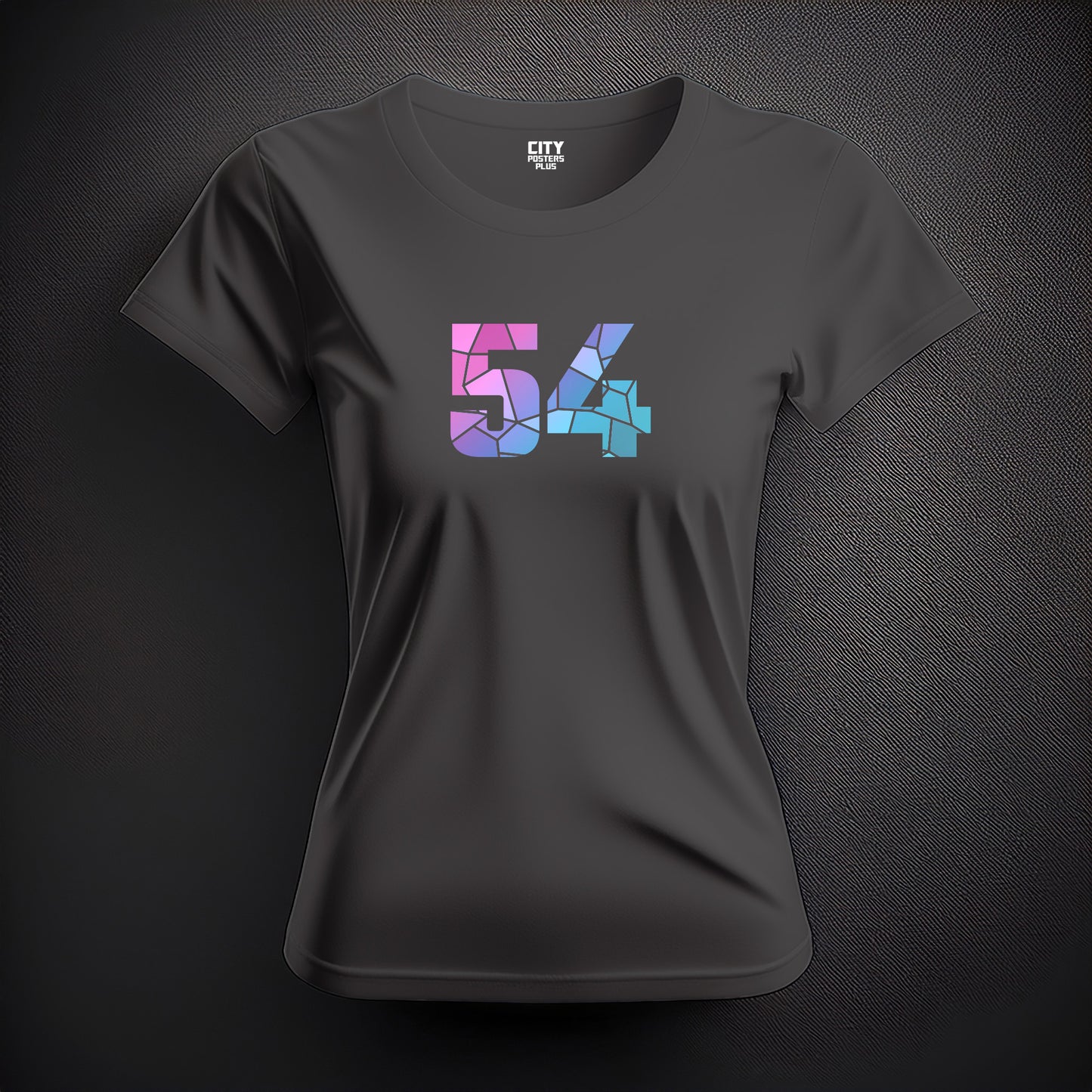 54 Number Women T-Shirt (Charcoal Grey)