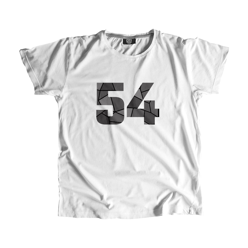 54 Number Men Unisex T-Shirt (White)