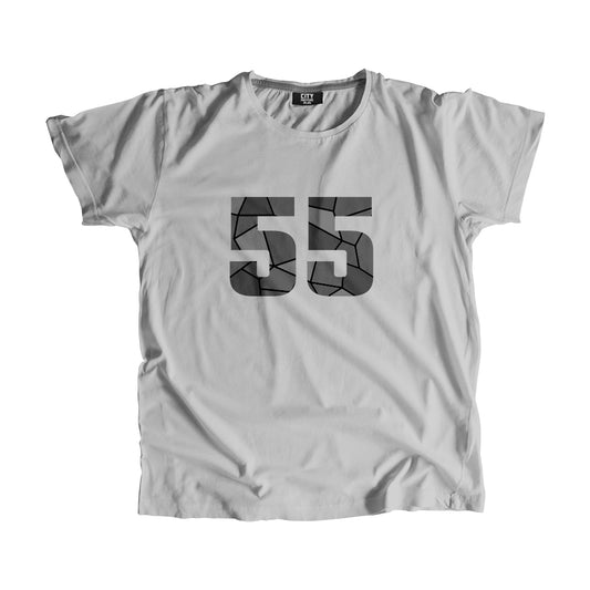 55 Number Men Unisex T-Shirt (Melange Grey)