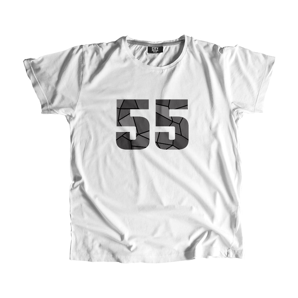 55 Number Men Unisex T-Shirt (White)