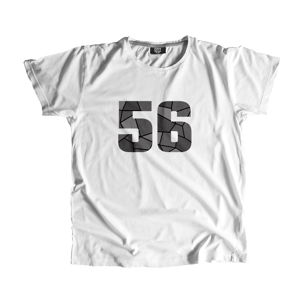 56 Number Men Unisex T-Shirt (White)