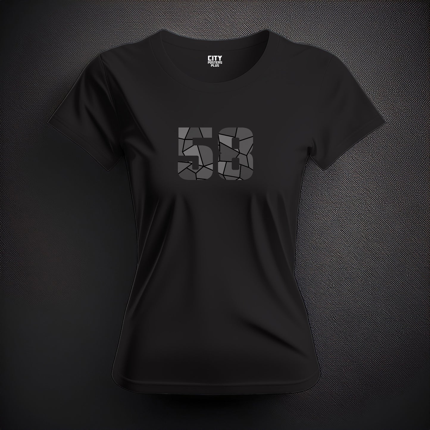 58 Number Women T-Shirt (Black)