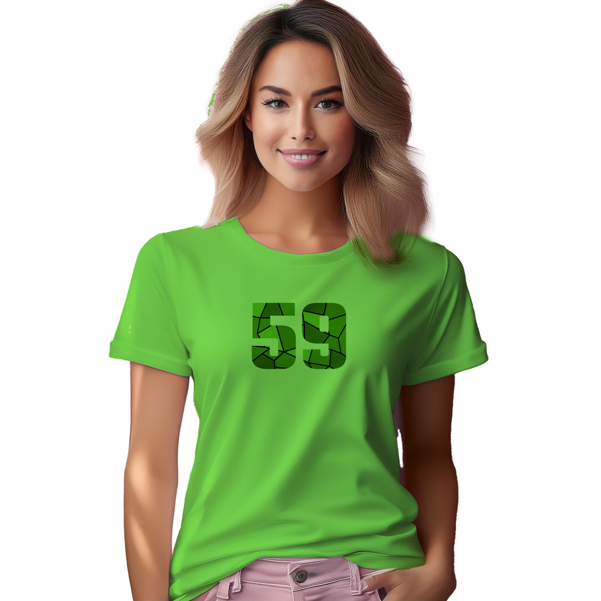 59 Number Women T-Shirt (Liril Green)