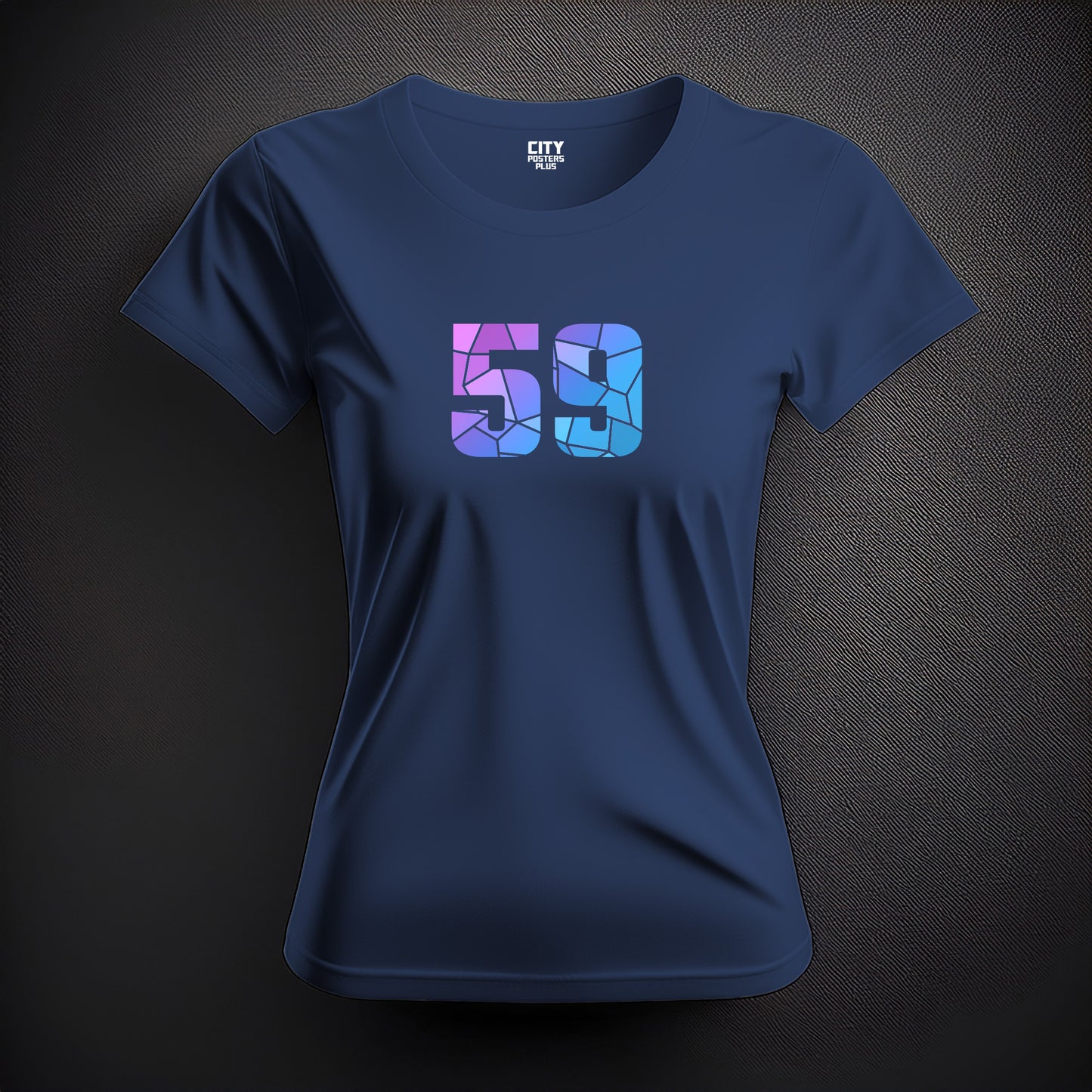 59 Number Women T-Shirt (Navy Blue)