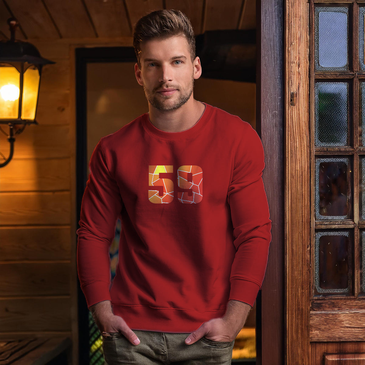 59 Number Unisex Sweatshirt (Red)