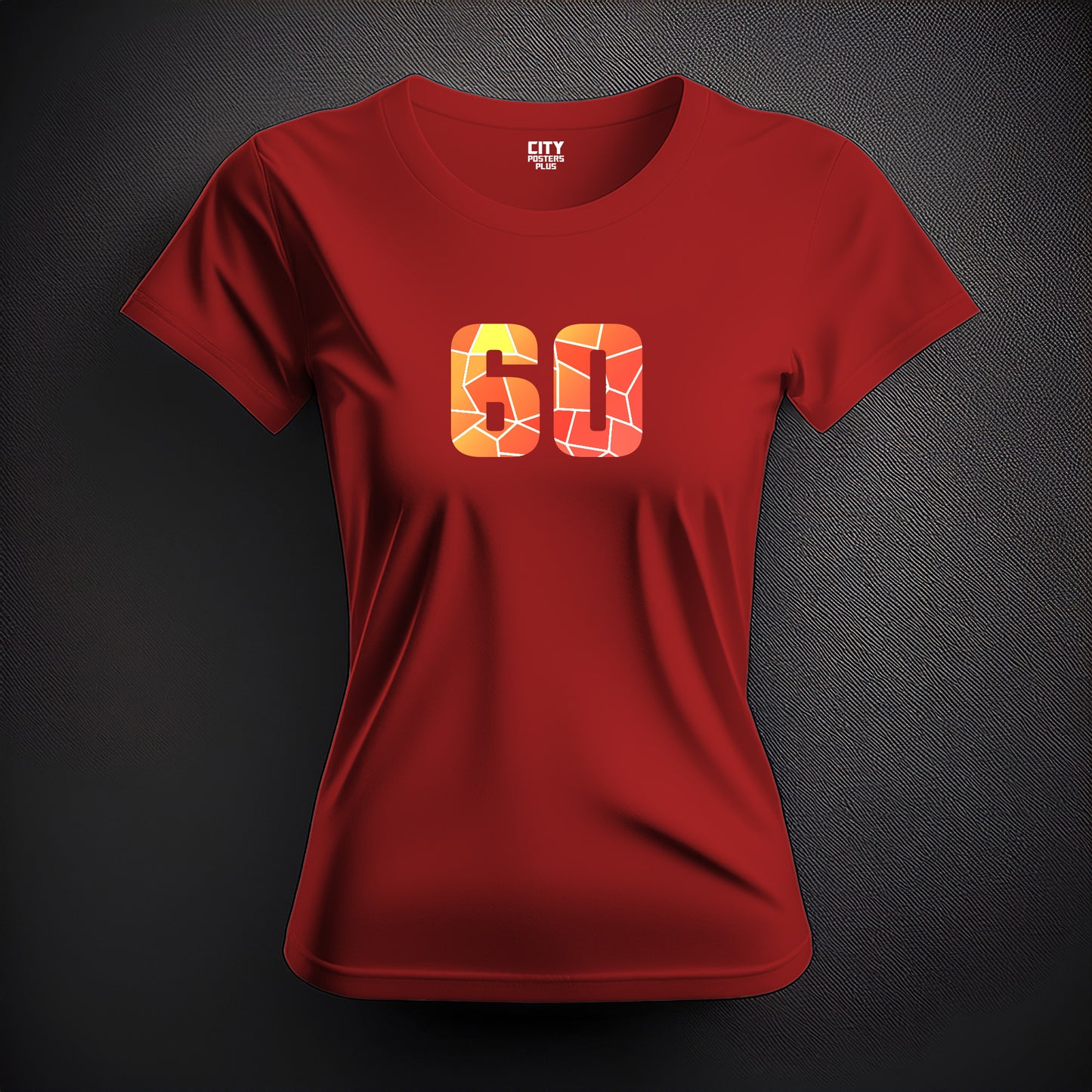 60 Number Women T-Shirt (Red)