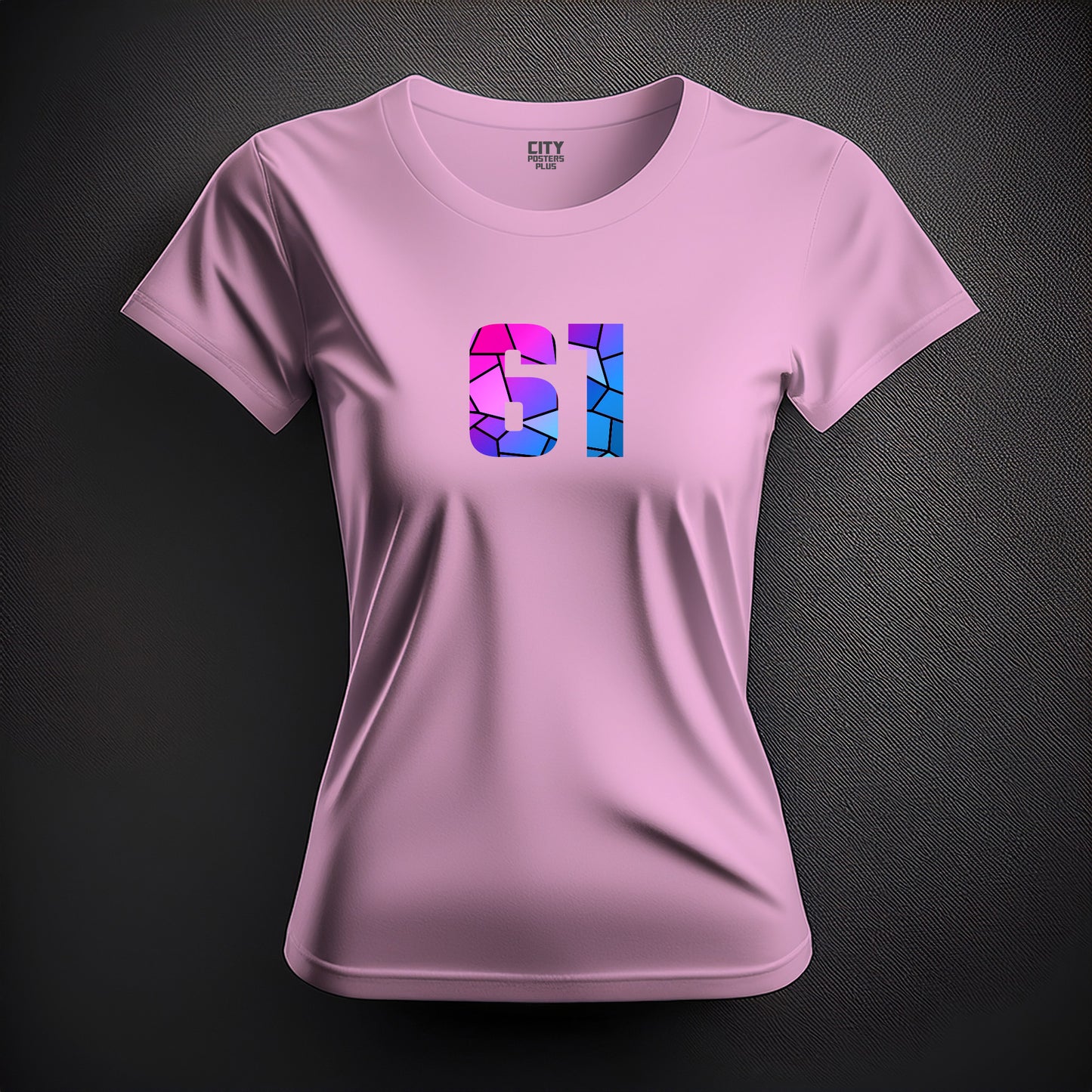 61 Number Women T-Shirt (Light Pink)